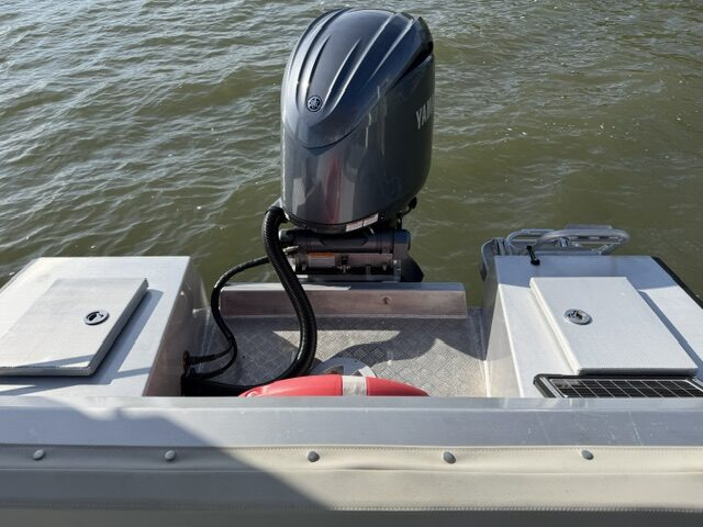 Yamaha outboard on the landing craft
